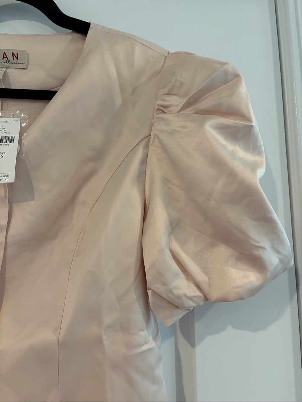 dolan Blush Pink Puff Sleeve Button-Front Top - Picture 8 of 8